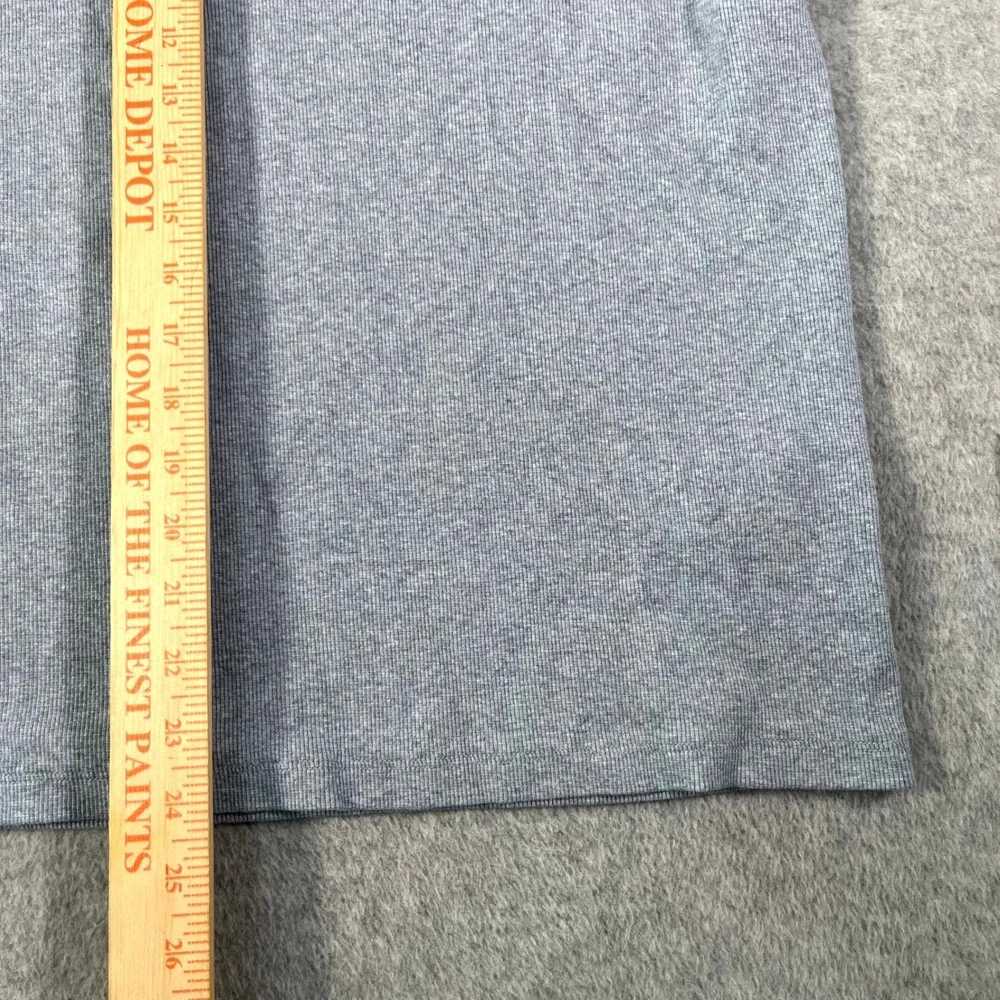Banana Republic Waffle Knit T Shirt Mens XL Gray Cotton Stretch Crew Neck